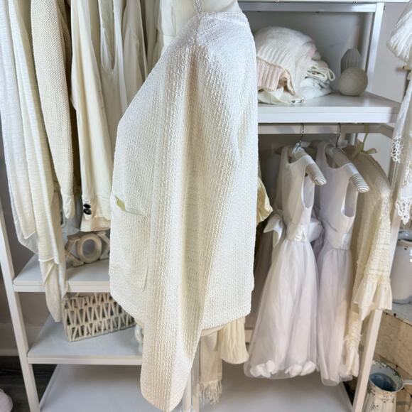 SOHO women's sz. small cream tweed blazer jacket open, mature, demure #4254 - Picture 3 of 7